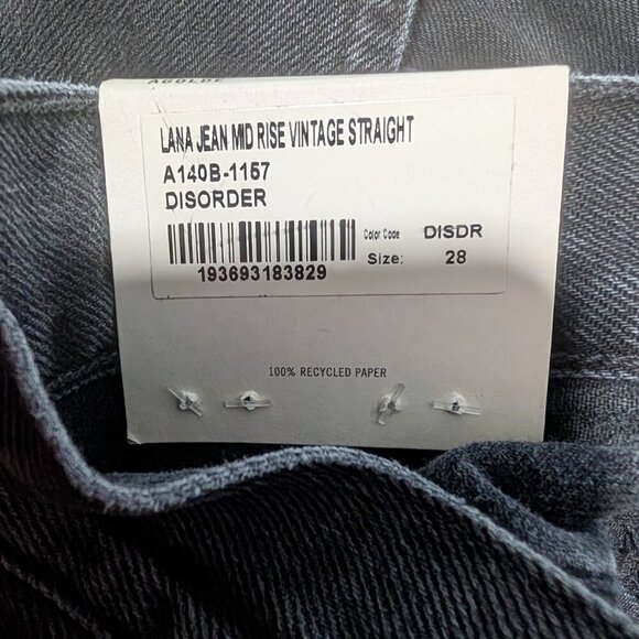 NWT Agolde | Lana Mid-Rise Vintage Straight Jeans in Disorder - Picture 8 of 14
